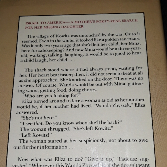 A Mother's Secret hardcover book copyright 1988 - Picture 3 of 8